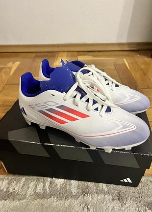 Бутси чоловічі adidas x speedflow.3 fg білі з синім