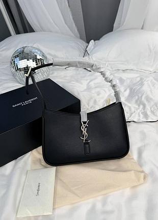 Сумочка le 5 а 7 hobo bag black / silver