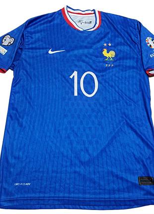 Футбольна форма чоловіча nike france #10 mbappe синя xl,l