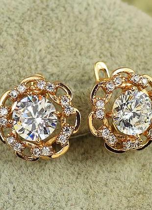 Сережки xuping jewelry амелія 1.5 см золотисті