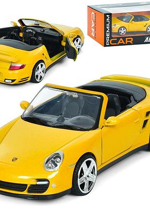 Машина 1:24 porsche 911 turbo cabriolet металева двері відчиняються (ap-1932)
