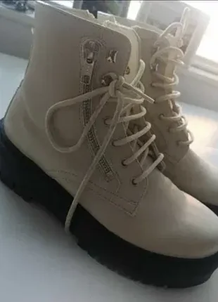Ботинки кожа на платформе р38- 39 topshop италия