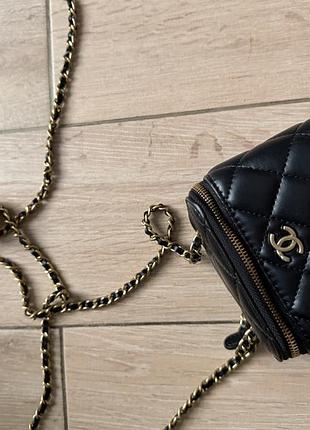 Сумка жіноча chanel чорна стьобана