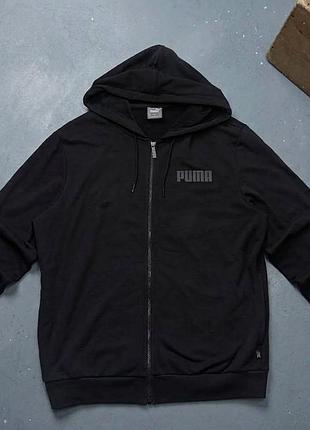 Чоловіча спортивна кофта puma чорна з капюшоном розмір l