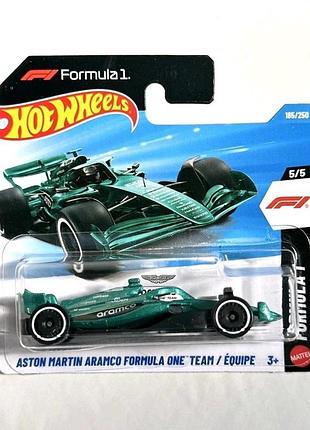 Машинка hot wheels austin martin aramco formula one team equipe 5/5 green new 2026
