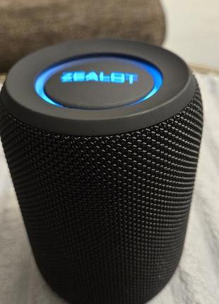 Колонка bluetooth zealot s32 pro портативна бездротова акустика rgb для подорожей, вечірок, відпочинку з ремінцем чорний
