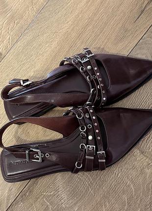 Жіночі балетки stradivarius, коричневі