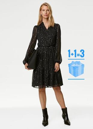 🥰сукня в принт з поясом m&s 16