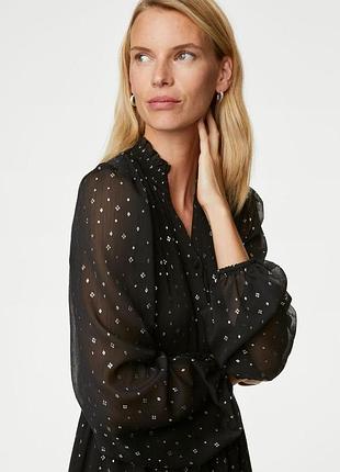 🥰сукня в принт з поясом m&s 16 3