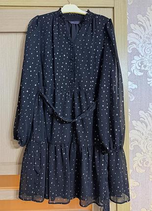 🥰сукня в принт з поясом m&s 16 4