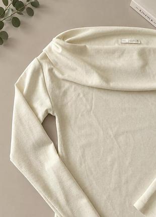 Молочний лонгслів zara 2