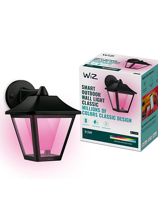 Садовий настінний світильник wiz led classic rgbw