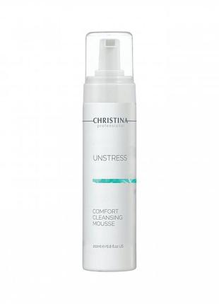 Очищающий мусс-комфорт christina unstress comfort cleansing mousse 200 мл