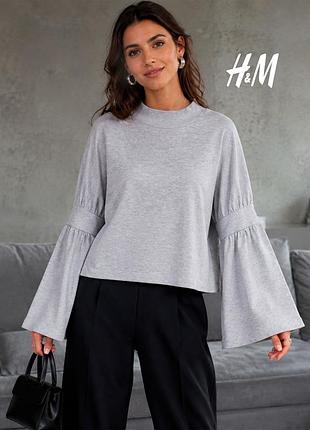 Нова сіра толстовка з широкими рукавами h&m 38
