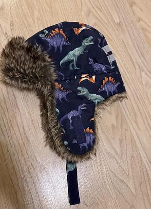 Шапка вушанка з динозаврами h&m