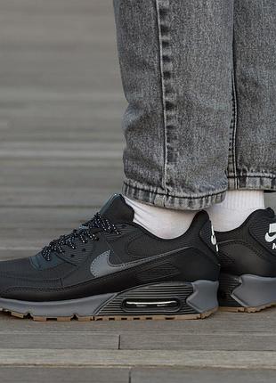 Кросівки nike air max 90 black grey brown