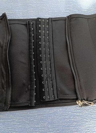 Утягуючий корсет пояс для талії waist trainer на блискавці, xl-xxl (висота 25.5 см)