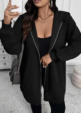 🥰тепла подовжена кофта зіпка shein 3xl