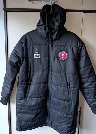 Куртка парка мужская empire kits crew club hawks whitehawk fc удлиненная спортивная черная демисезонная yxl s -m