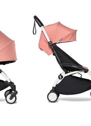 Коляска 2 в 1 babyzen yoyo² с люлькой bassinet (шасси white) имбирный