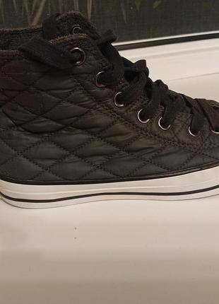 Кеди унісекс converse chuck taylor all star чорні утеплені 37.5 розмір