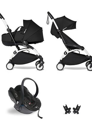 Коляска 3 в 1 babyzen yoyo2 (шасі white) чорний (bz10109-01/bz10110-13/ bz10219-01) автокрісло