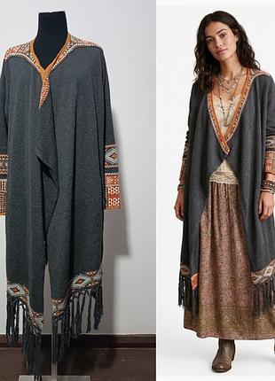 Odd molly стильный удлиненный кардиган в стиле boho, 2/m