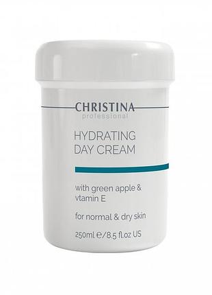 Увлажняющий крем с яблоком и витамином э для нормальной и сухой кожи christina hydrating day cream green apple + vitamin e 250 ml