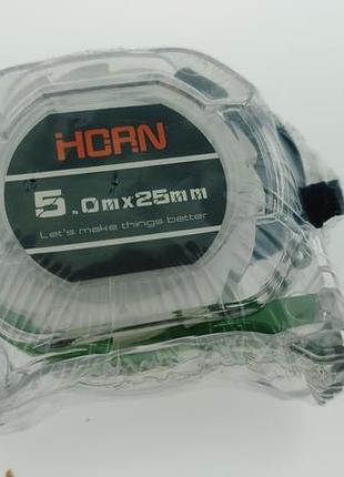 Рулетка 5м. х 25мм. horn. прозора, якісне покриття від подряпин та зламів.