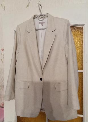 Жакет жіночий h&m лляний молочний розмір м