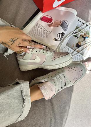 Nike sb dunk low pink grey white 3