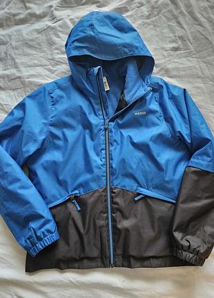 Куртка для хлопчика осіння синя з чорним, 12-13р, decathlon