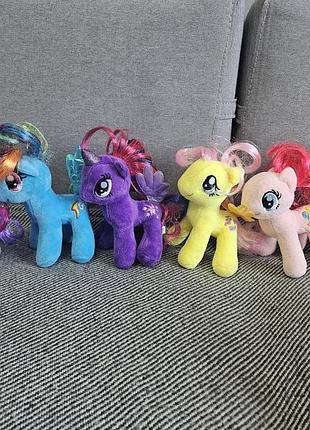 М'які іграшки my little pony для дівчинки, різнокольорові, 16 см, набір 6 шт