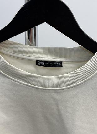 Світшот zara молочний l 2