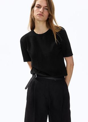 Базова вязана футболка лонг zara