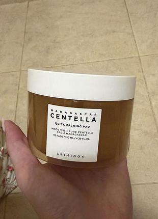Skin1004 - madagascar centella quick calming pad - педи для обличчя з екстрактом центелли азіатської , залишилось більше половини