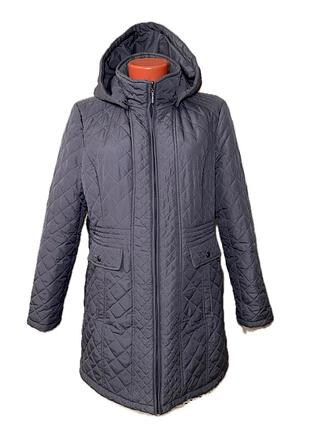 Подовжена стегана куртка weatherproof напівпальто з капюшоном