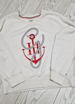 Світшот жіночий tommy hilfiger білий з принтом
