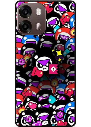 Силіконовий чохол бампер для oppo a6s стікери бравл мипл brawl