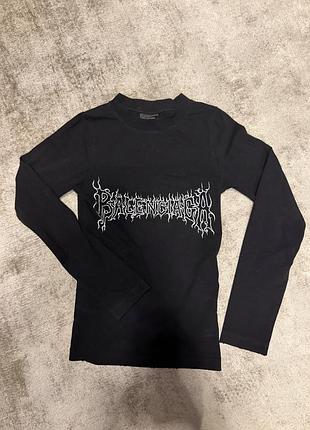 Лонгслів жіночий balenciaga чорний, розмір xs