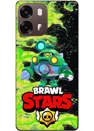 Силіконовий бампер чохол для oppo a6s з героєм бравл перл brawl