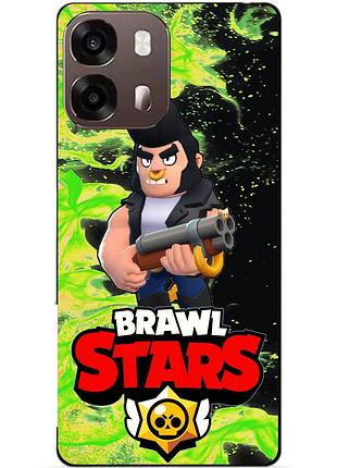 Чехол силиконовый бампер для oppo a6s с героем бравл булл brawl