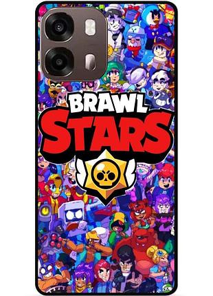 Силиконовый чехол для oppo a6s с картинкой бравл силовая лига нокаут brawl леон ворон
