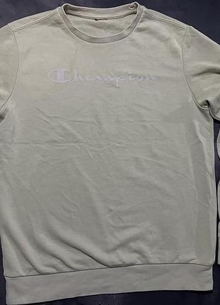 Drill drip champion script logo sweatshirt / світшот champion olive m