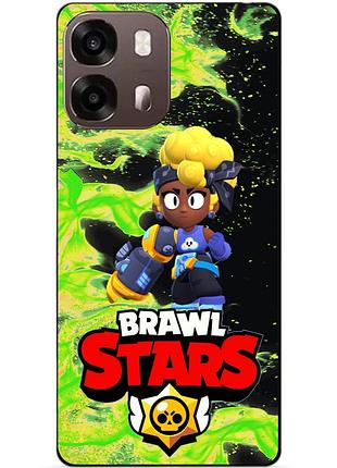 Чехол силиконовый бампер для oppo a6s с героем бравл мэйси brawl