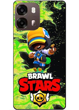 Силіконовий бампер чохол для oppo a6s з героєм бравл леон финалист brawl