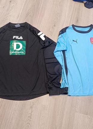 Футбольна форма для чоловіків fila та puma, чорна та блакитна