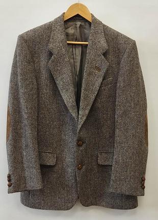 Чоловічий вінтажний твідовий піджак daniel drescott x harris tweed (made in england)