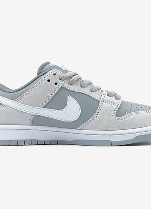 Кроссовки nike sb dunk low summit white wolf grey 2