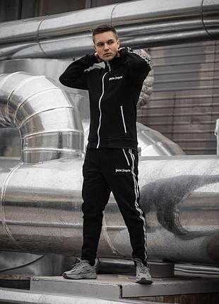 Спортивний костюм чоловічий palm angels lines чорний